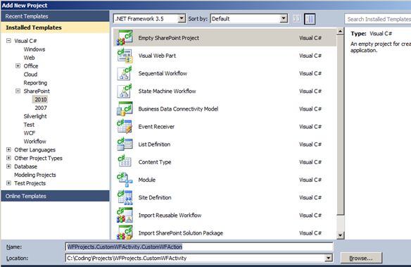 SharePoint Empty project 